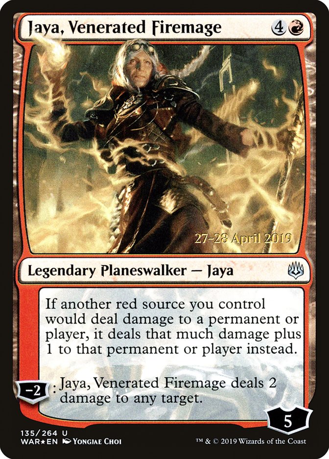 Jaya, Venerated Firemage [War of the Spark Prerelease Promos] - Magic: The Gathering - Card Brawlers | Quebec | Canada |