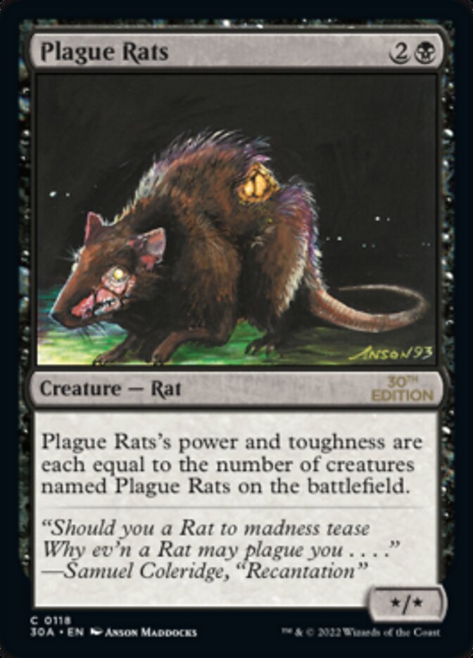 Plague Rats [30th Anniversary Edition] - Magic: The Gathering - Card Brawlers | Quebec | Canada |
