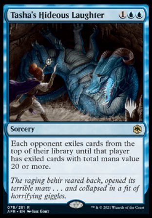 Tasha's Hideous Laughter (Promo Pack) [Dungeons & Dragons: Adventures in the Forgotten Realms Promos] - Magic: The Gathering - Card Brawlers | Quebec | Canada |