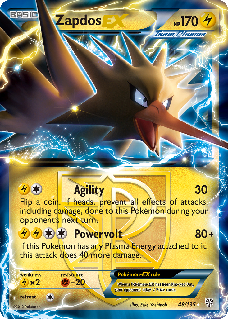 Zapdos EX (48/135) [Black & White: Plasma Storm] - Pokémon - Card Brawlers | Quebec | Canada |