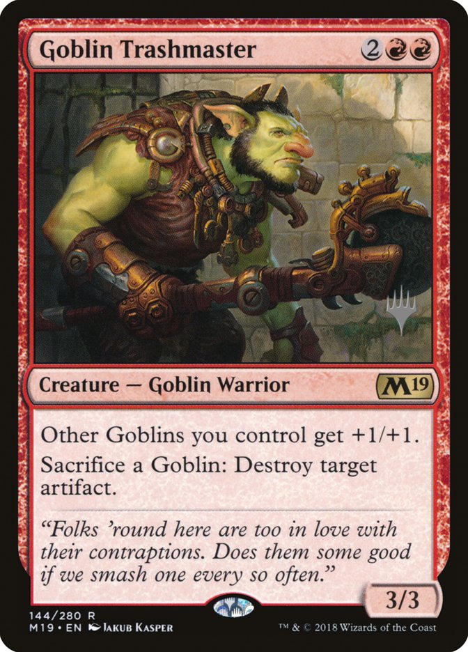 Goblin Trashmaster (Promo Pack) [Core Set 2019 Promos] - Magic: The Gathering - Card Brawlers | Quebec | Canada |