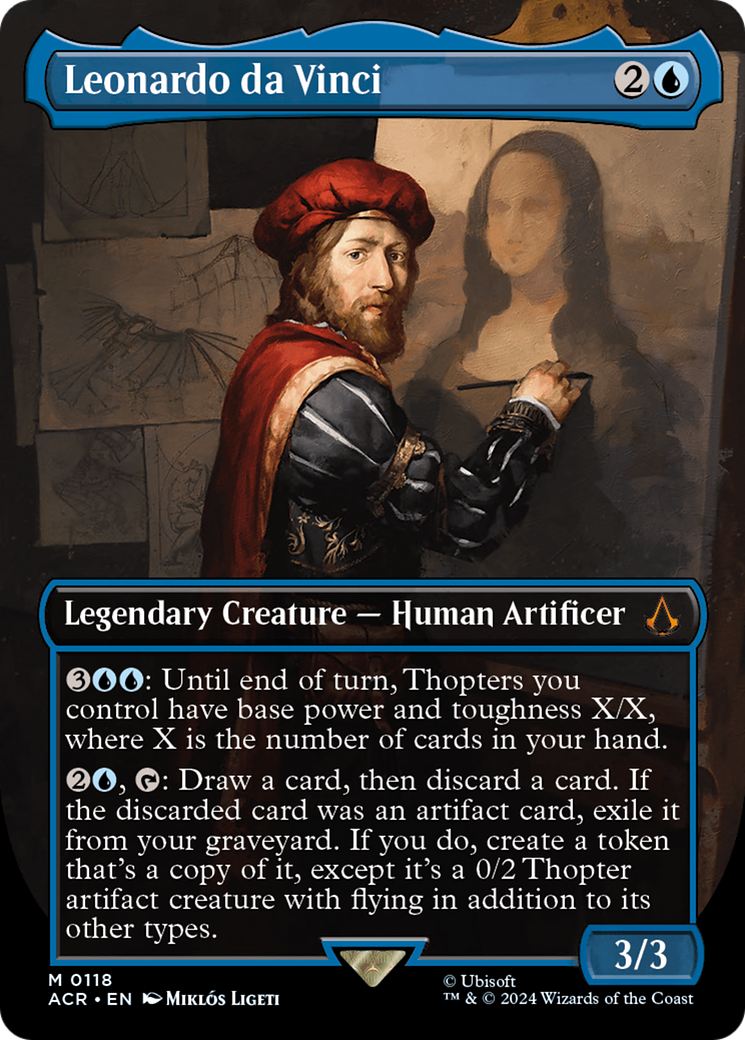 Leonardo da Vinci (Borderless) [Assassin's Creed] - Magic: The Gathering - Card Brawlers | Quebec | Canada |