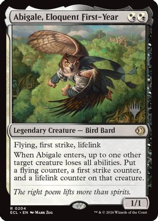 Abigale, Eloquent First-Year (PPECL-204) - Promo Pack: Lorwyn Eclipsed - Card Brawlers