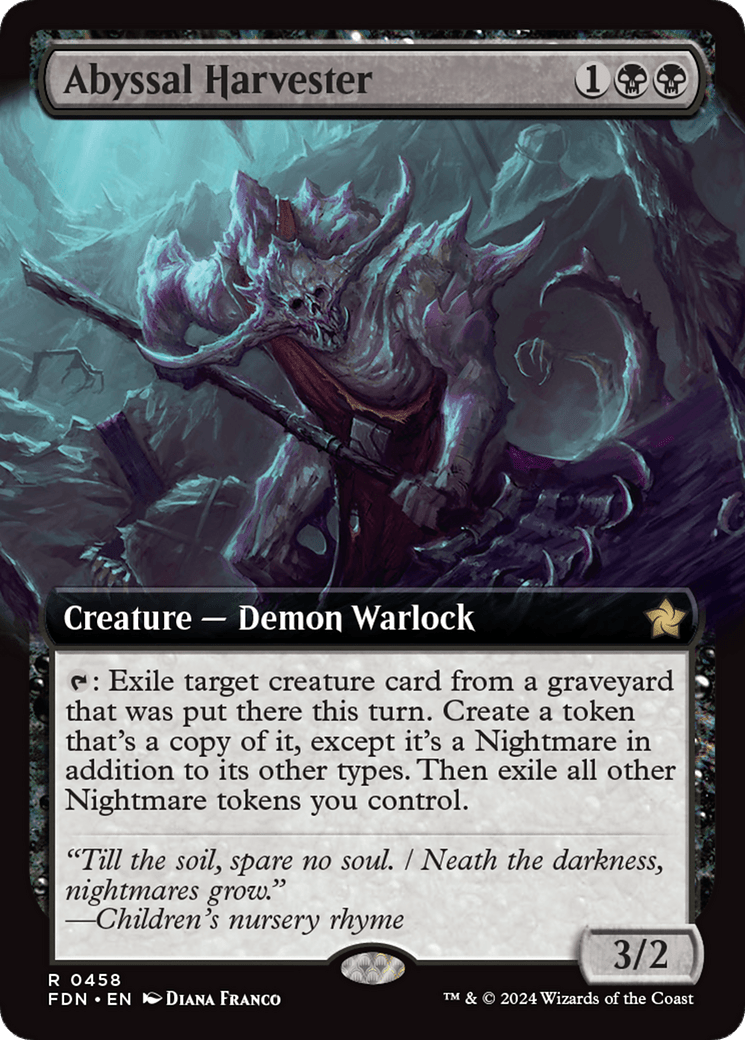 Abyssal Harvester (Extended Art) [Foundations] - Card Brawlers