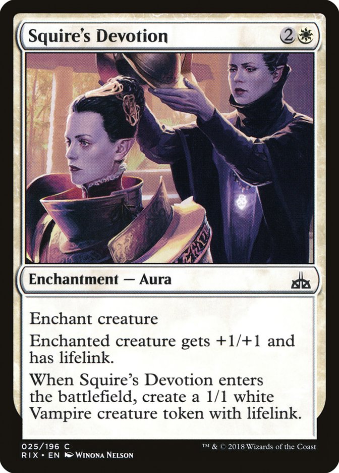 Squire's Devotion [Rivals of Ixalan] - Magic: The Gathering - Card Brawlers | Quebec | Canada |