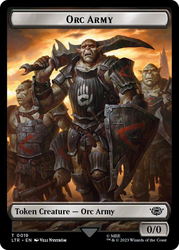 Orc Army (0019) // Food (0024) Double-Sided Token (Surge Foil) [The Lord of the Rings: Tales of Middle-Earth Tokens] - Magic: The Gathering - Card Brawlers | Quebec | Canada |