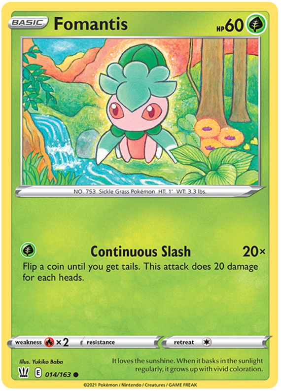 Fomantis (014/163) [Sword & Shield: Battle Styles] - Pokémon - Card Brawlers | Quebec | Canada |