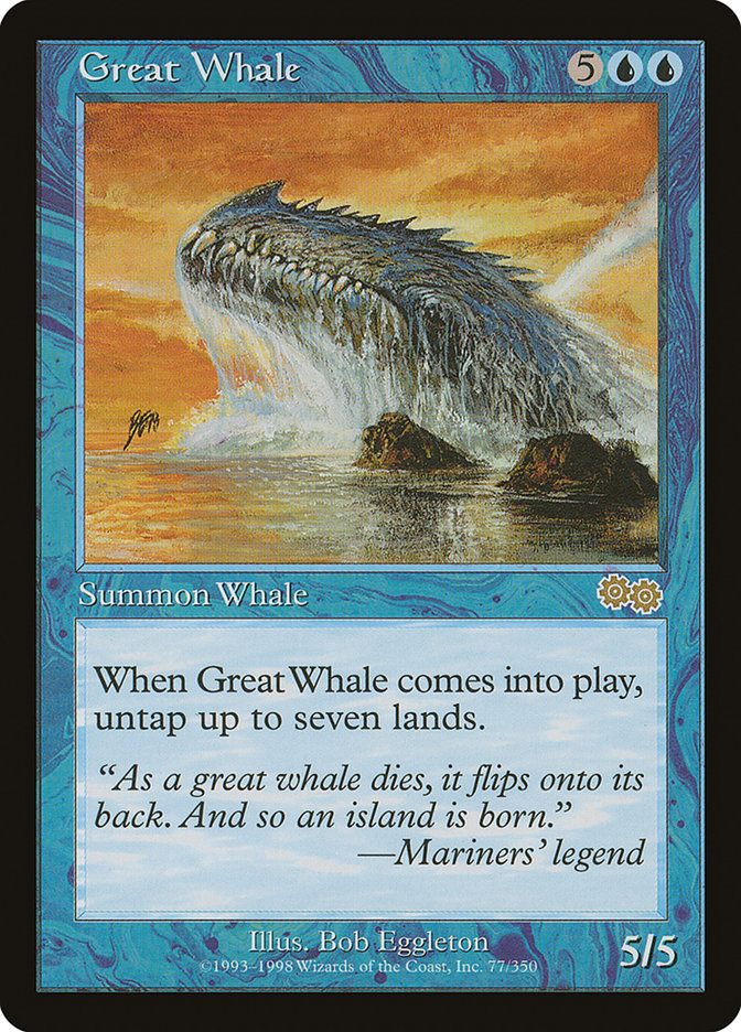 Great Whale [Urza's Saga] - Magic: The Gathering - Card Brawlers | Quebec | Canada |