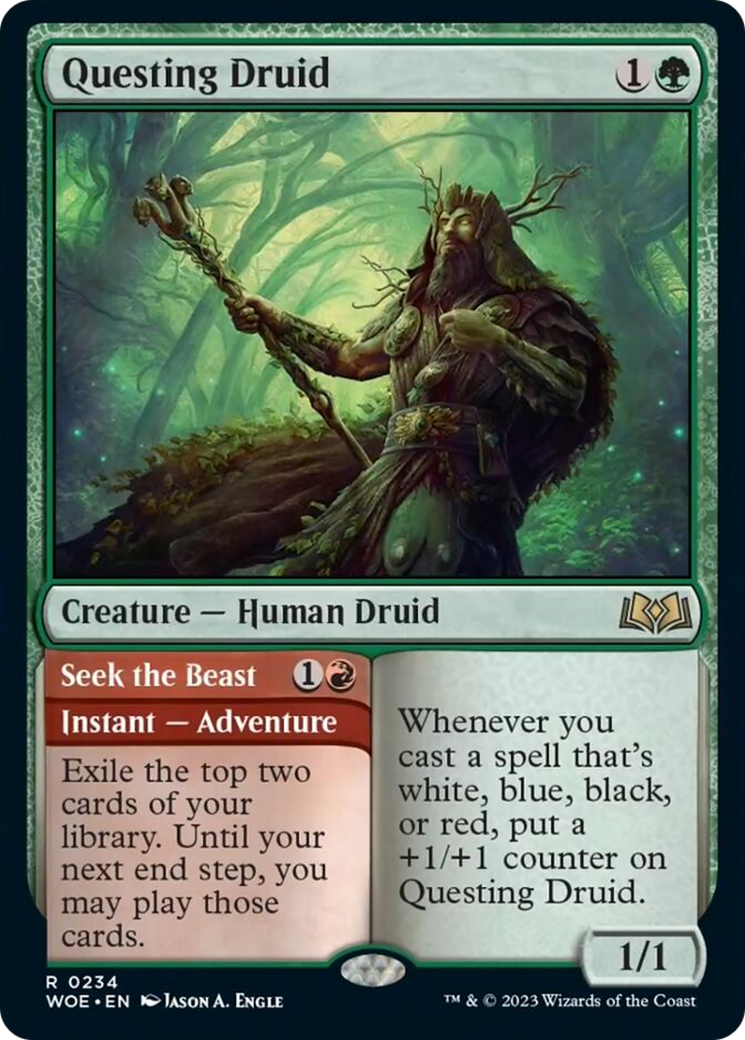 Questing Druid // Seek the Beast [Wilds of Eldraine] - Magic: The Gathering - Card Brawlers | Quebec | Canada |