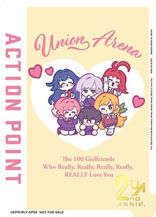 Action Point Card (The 100 Girlfriends Who Really, Really, Really, Really, REALLY Love You) (UEPR/RLY-AP02) - Union Arena Promotion Cards Foil - Card Brawlers