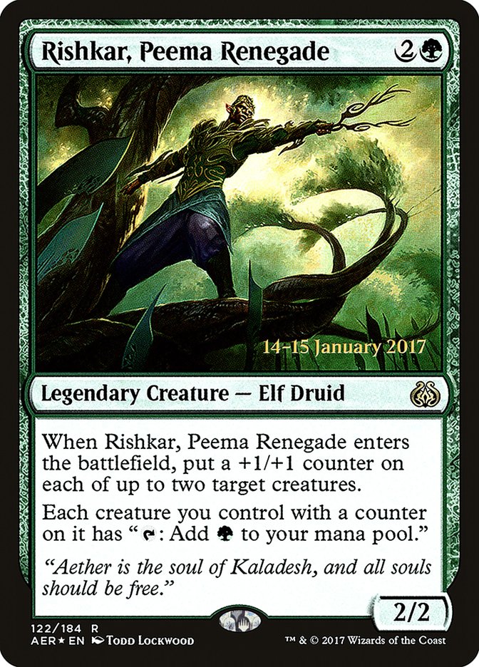 Rishkar, Peema Renegade [Aether Revolt Prerelease Promos] - Magic: The Gathering - Card Brawlers | Quebec | Canada |