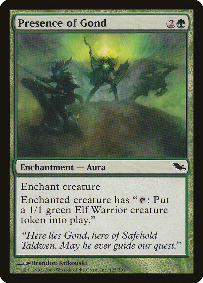 Presence of Gond [Shadowmoor] - Magic: The Gathering - Card Brawlers | Quebec | Canada |