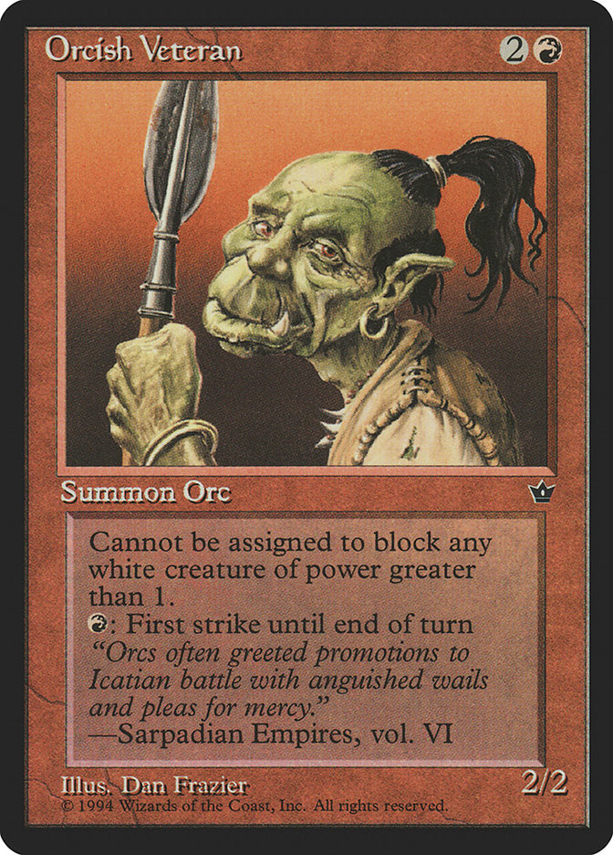 Orcish Veteran (Dan Frazier) [Fallen Empires] - Magic: The Gathering - Card Brawlers | Quebec | Canada |