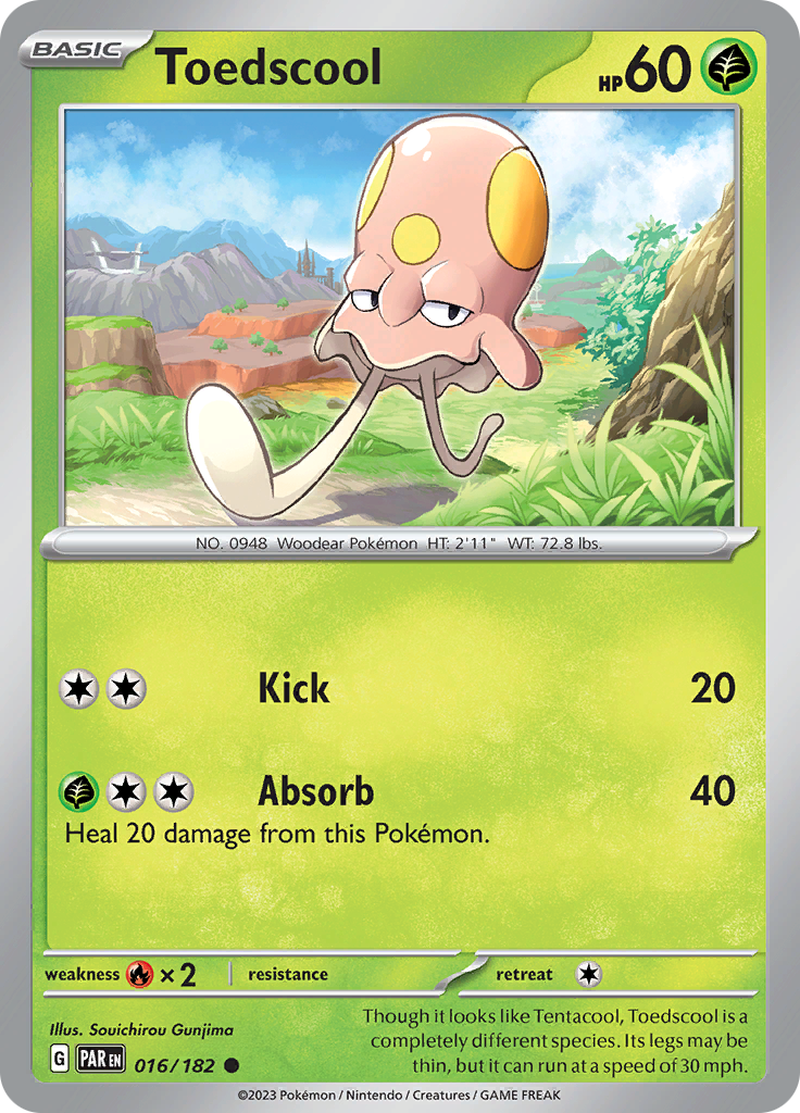 Toedscool (016/182) [Scarlet & Violet: Paradox Rift] - Pokémon - Card Brawlers | Quebec | Canada |