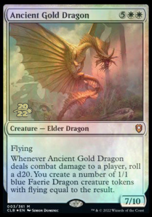 Ancient Gold Dragon [Commander Legends: Battle for Baldur's Gate Prerelease Promos] - Magic: The Gathering - Card Brawlers | Quebec | Canada |
