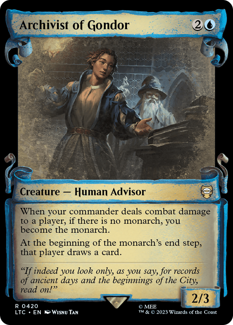 Archivist of Gondor [The Lord of the Rings: Tales of Middle-Earth Commander Showcase Scrolls] - Magic: The Gathering - Card Brawlers | Quebec | Canada |