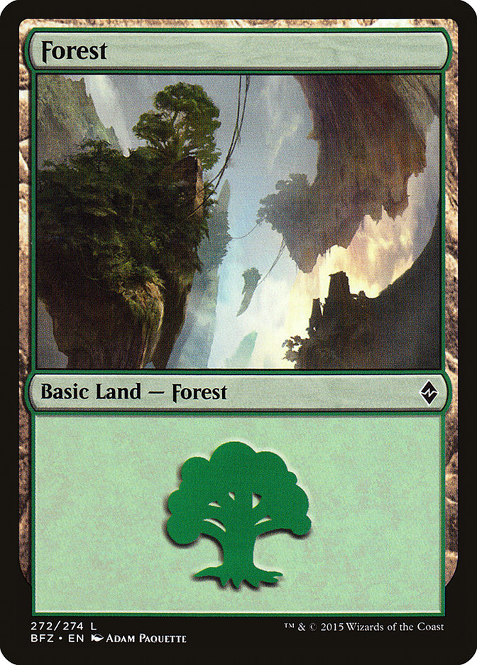 Forest (272) [Battle for Zendikar] - Magic: The Gathering - Card Brawlers | Quebec | Canada |