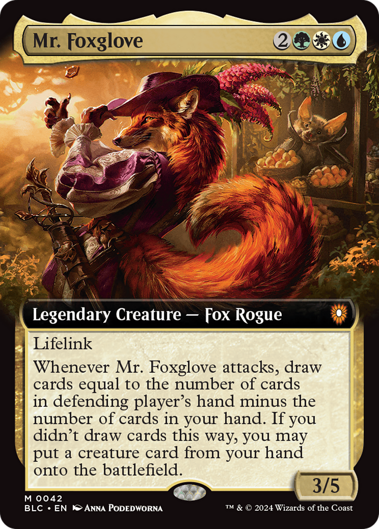 Mr. Foxglove (Extended Art) [Bloomburrow Commander] - Magic: The Gathering - Card Brawlers | Quebec | Canada |