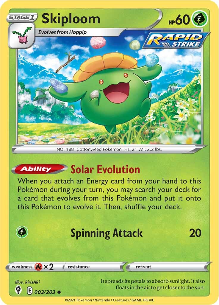 Skiploom (003/203) [Sword & Shield: Evolving Skies] - Pokémon - Card Brawlers | Quebec | Canada |