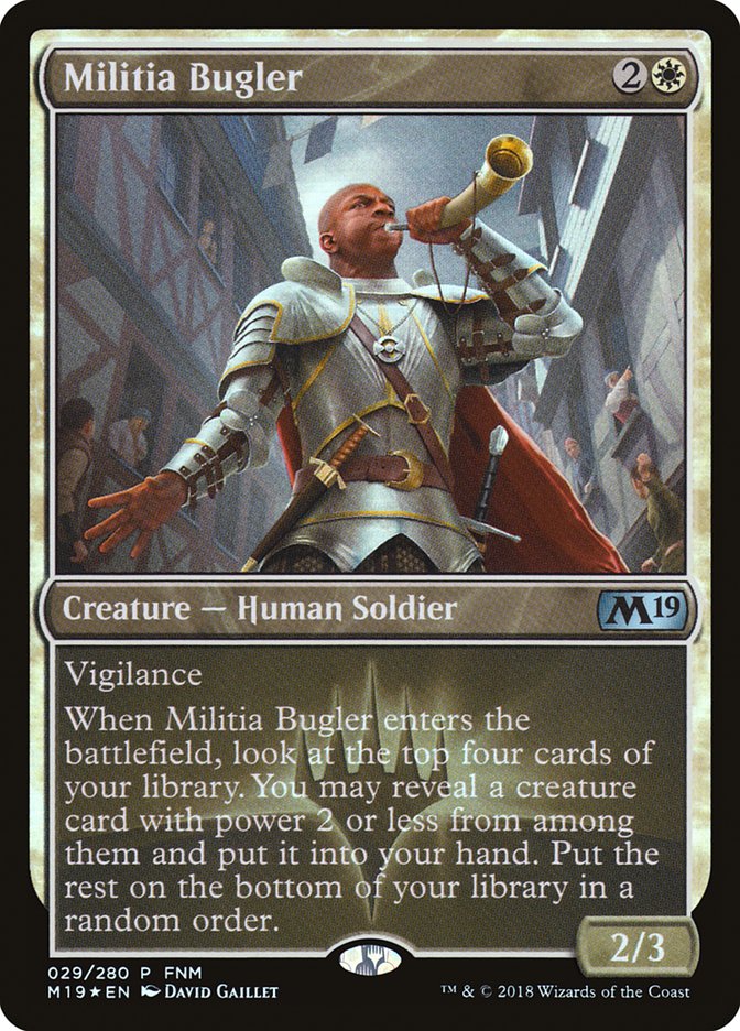 Militia Bugler (FNM) [Core Set 2019 Promos] - Magic: The Gathering - Card Brawlers | Quebec | Canada |