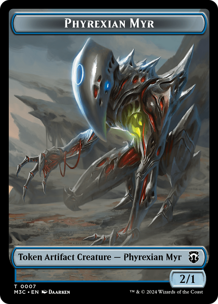Phyrexian Myr (Ripple Foil) // Servo Double-Sided Token [Modern Horizons 3 Commander Tokens] - Magic: The Gathering - Card Brawlers | Quebec | Canada |