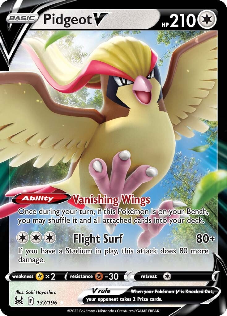 Pidgeot V (137/196) [Sword & Shield: Lost Origin] - Pokémon - Card Brawlers | Quebec | Canada |