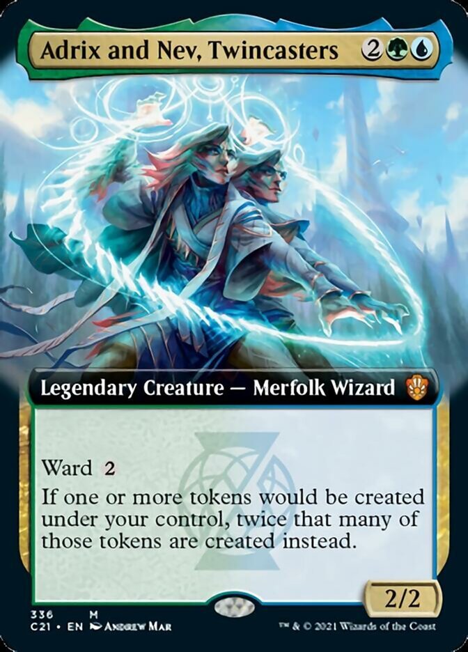 Adrix and Nev, Twincasters (Extended Art) [Commander 2021] - Card Brawlers