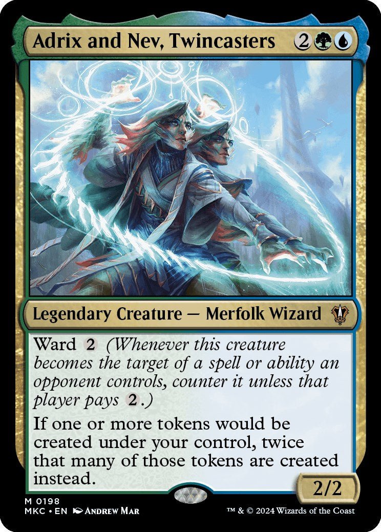 Adrix and Nev, Twincasters [Murders at Karlov Manor Commander] - Card Brawlers