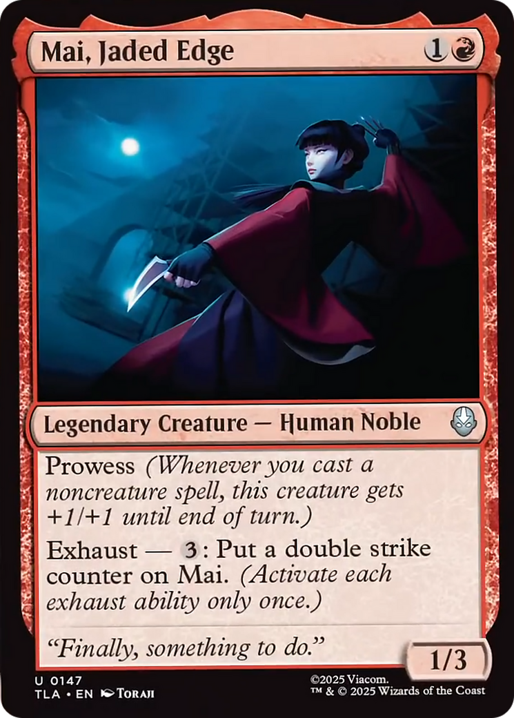Mai, Jaded Edge [Avatar: The Last Airbender] - Magic: The Gathering - Card Brawlers | Quebec | Canada |