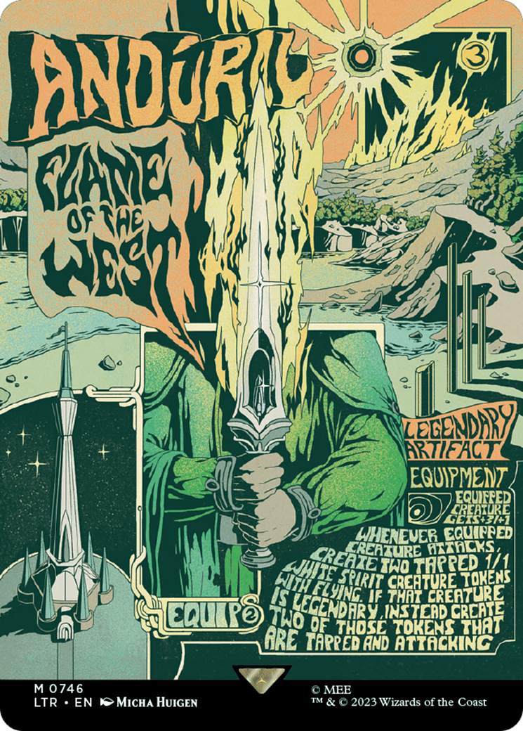 Anduril, Flame of the West (Borderless Poster) [The Lord of the Rings: Tales of Middle-Earth] - Magic: The Gathering - Card Brawlers | Quebec | Canada |
