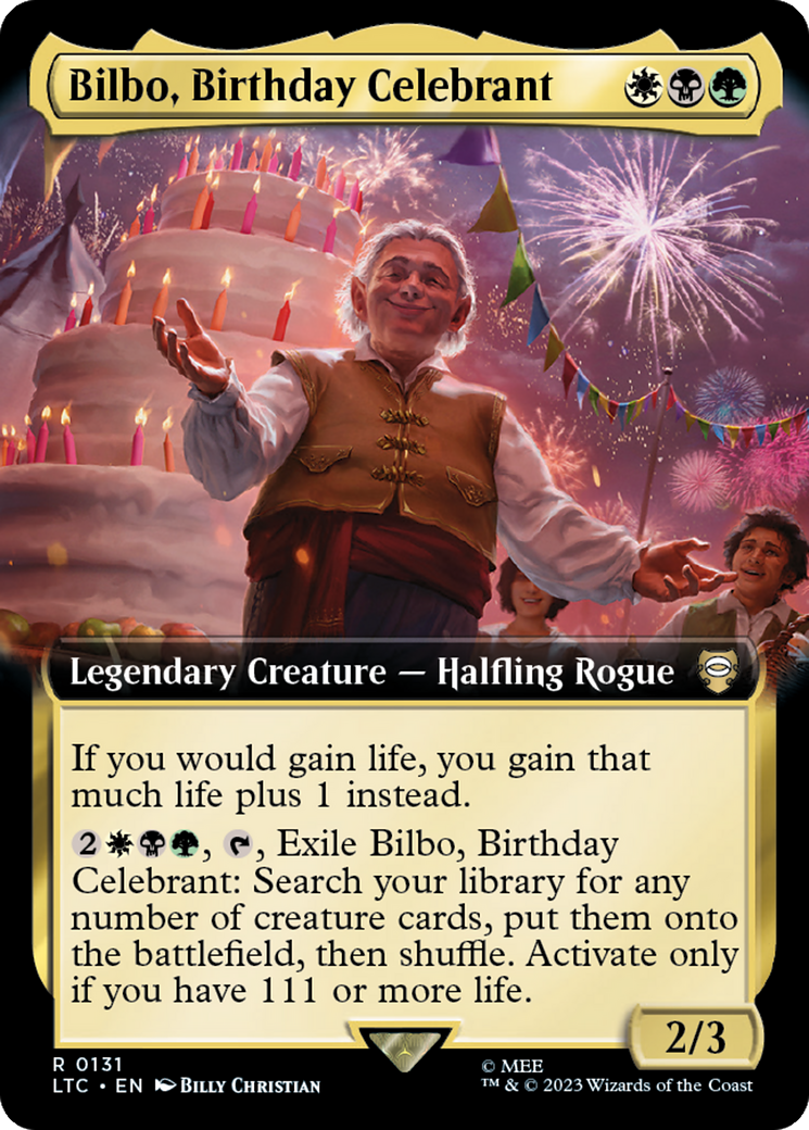 Bilbo, Birthday Celebrant (Extended Art) [The Lord of the Rings: Tales of Middle-Earth Commander] - Magic: The Gathering - Card Brawlers | Quebec | Canada |
