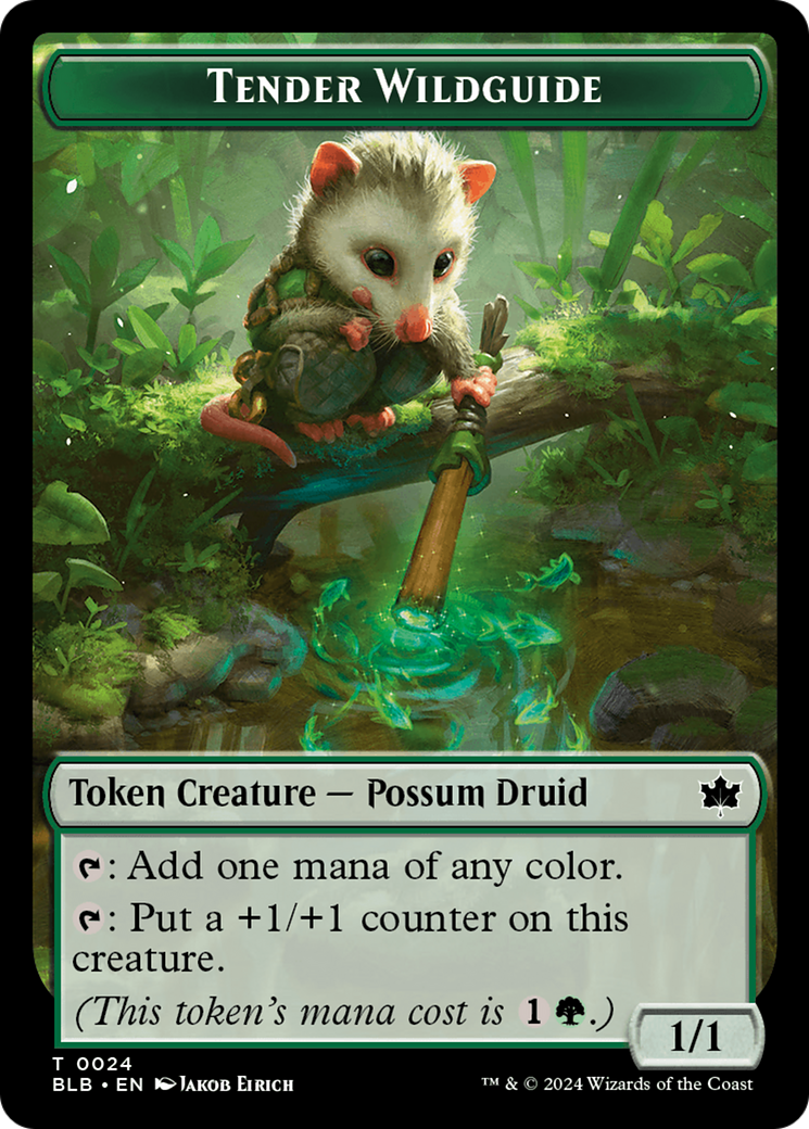 Fish // Tender Wildguide Double-Sided Token [Bloomburrow Tokens] - Magic: The Gathering - Card Brawlers | Quebec | Canada |