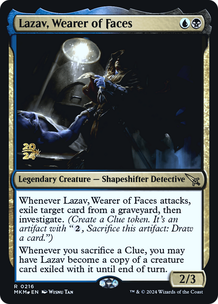 Lazav, Wearer of Faces [Murders at Karlov Manor Prerelease Promos] - Magic: The Gathering - Card Brawlers | Quebec | Canada |
