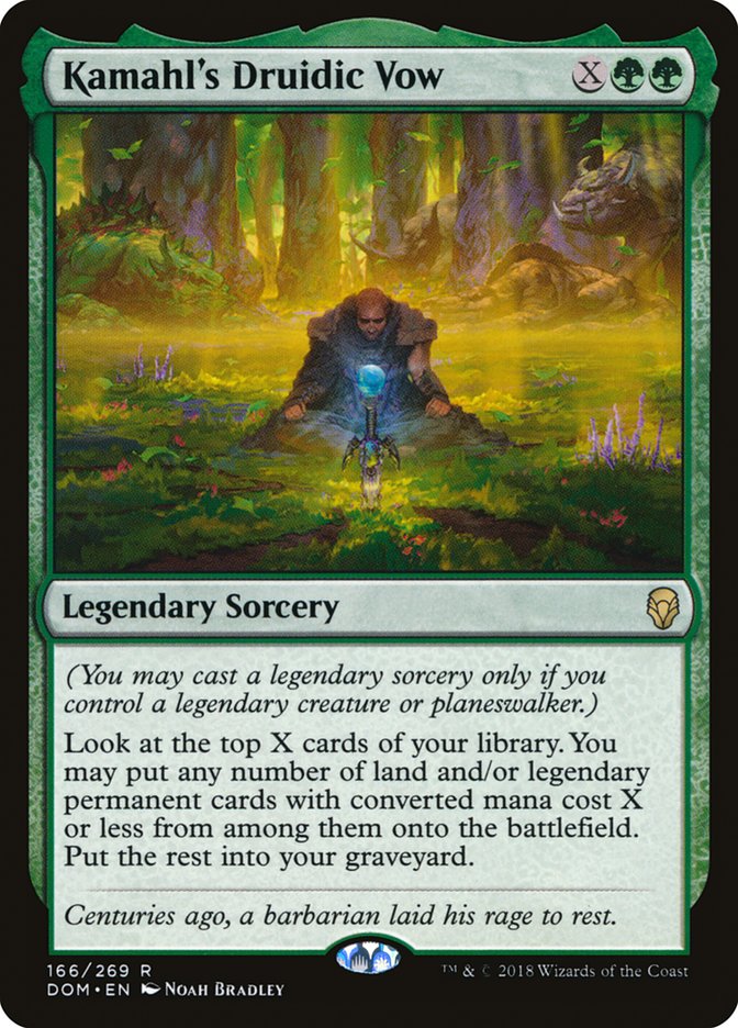 Kamahl's Druidic Vow [Dominaria] - Magic: The Gathering - Card Brawlers | Quebec | Canada |