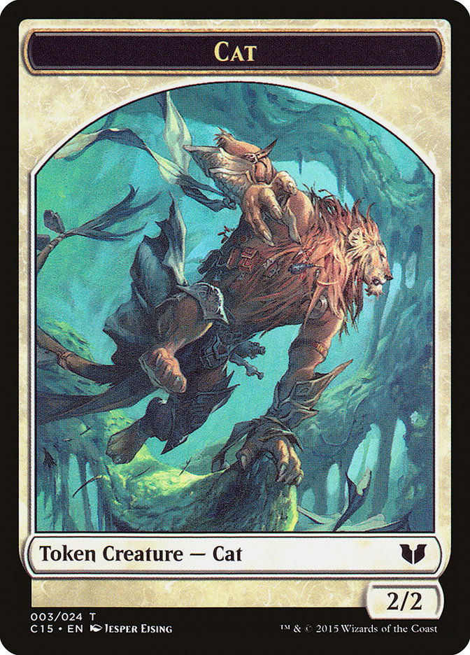 Spirit (023) // Cat Double-Sided Token [Commander 2015 Tokens] - Magic: The Gathering - Card Brawlers | Quebec | Canada |