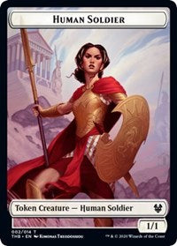 Human Soldier // Gold Double-Sided Token [Theros Beyond Death Tokens] - Magic: The Gathering - Card Brawlers | Quebec | Canada |