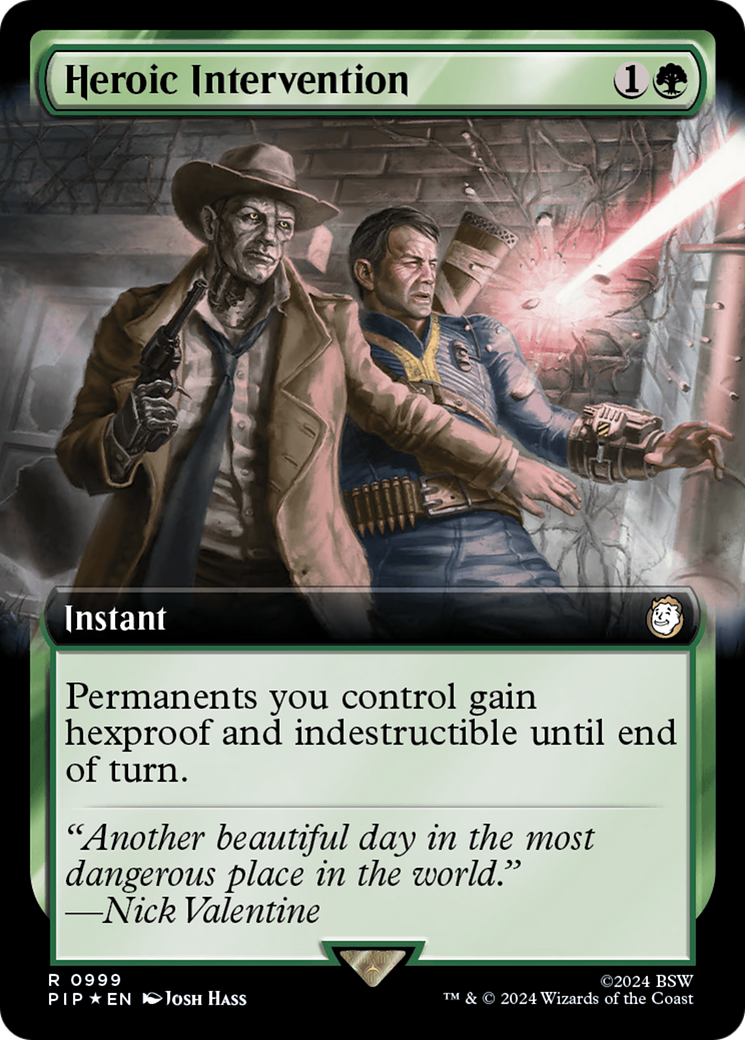 Heroic Intervention (Extended Art) (Surge Foil) [Fallout] - Magic: The Gathering - Card Brawlers | Quebec | Canada |