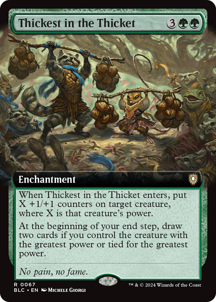 Thickest in the Thicket (Extended Art) [Bloomburrow Commander] - Magic: The Gathering - Card Brawlers | Quebec | Canada |
