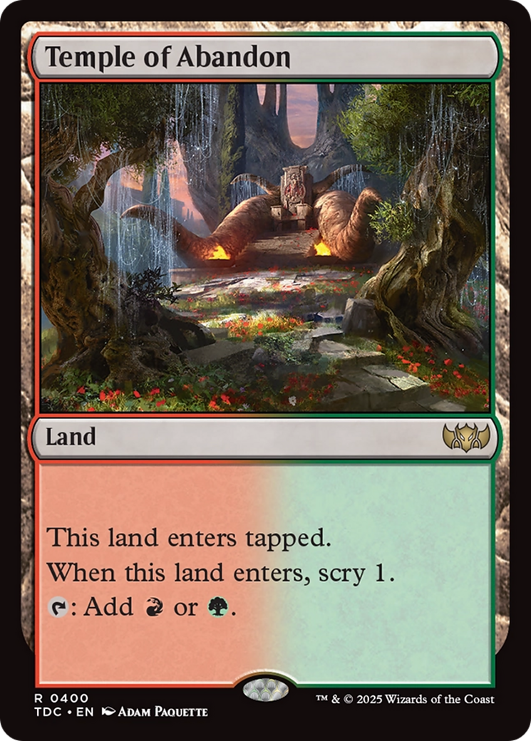Temple of Abandon [Tarkir: Dragonstorm Commander] - Magic: The Gathering - Card Brawlers | Quebec | Canada |