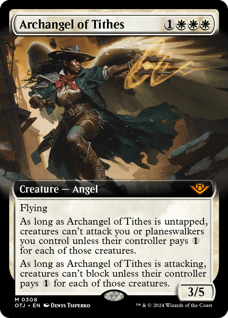 Archangel of Tithes (Extended Art) [Outlaws of Thunder Junction] - Magic: The Gathering - Card Brawlers | Quebec | Canada |