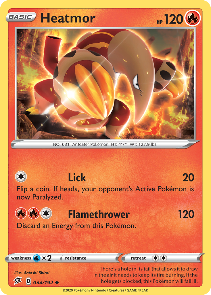 Heatmor (034/192) [Sword & Shield: Rebel Clash] - Pokémon - Card Brawlers | Quebec | Canada |