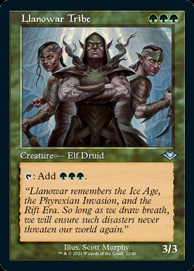 Llanowar Tribe (Retro Foil Etched) [Modern Horizons] - Magic: The Gathering - Card Brawlers | Quebec | Canada |