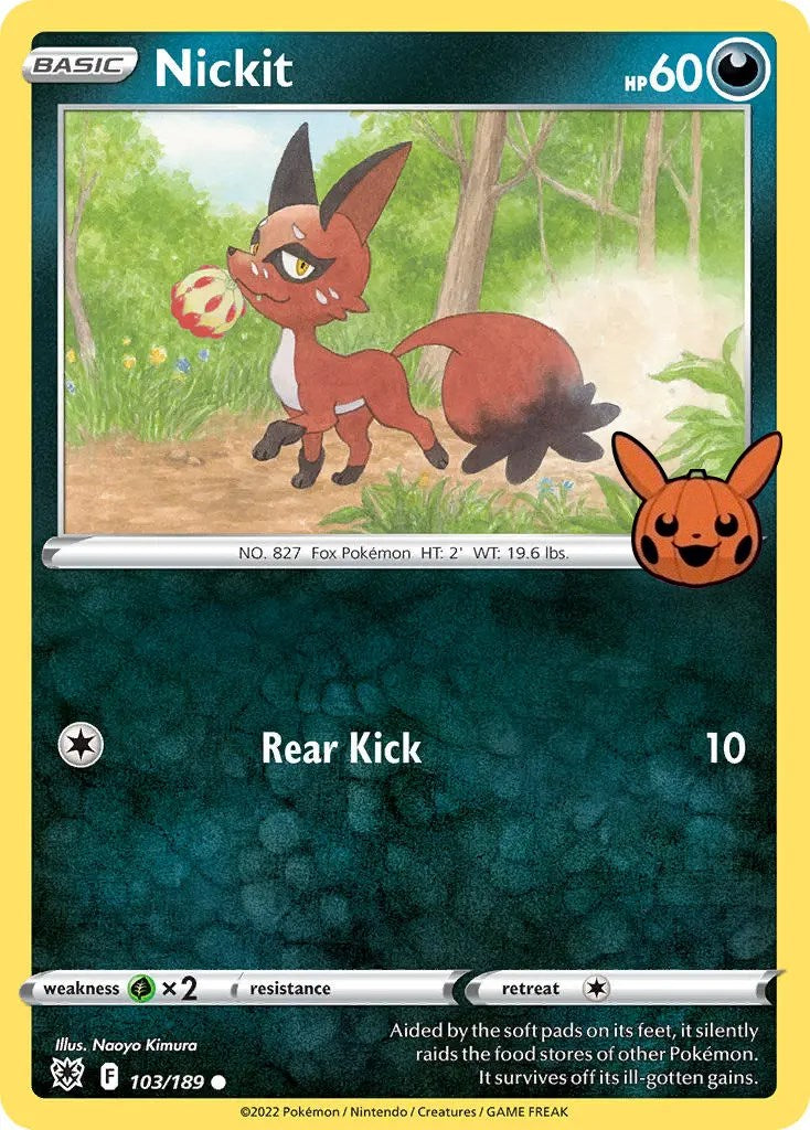Nickit (103/189) [Trick or Trade] - Pokémon - Card Brawlers | Quebec | Canada |