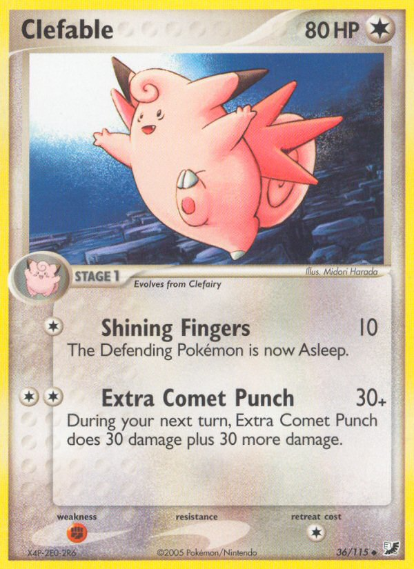 Clefable (36/115) [EX: Unseen Forces] - Pokémon - Card Brawlers | Quebec | Canada |