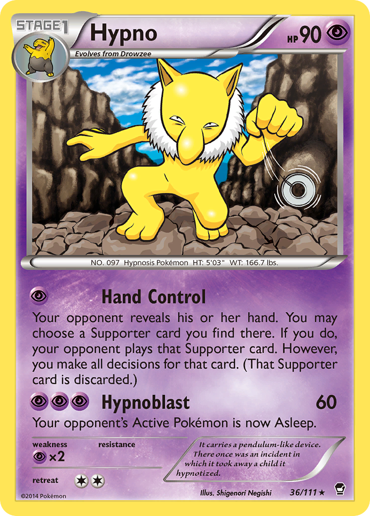 Hypno (36/111) [XY: Furious Fists] - Pokémon - Card Brawlers | Quebec | Canada |