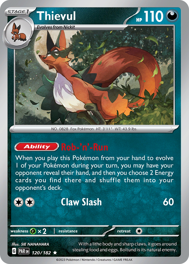 Thievul (120/182) [Scarlet & Violet: Paradox Rift] - Pokémon - Card Brawlers | Quebec | Canada |
