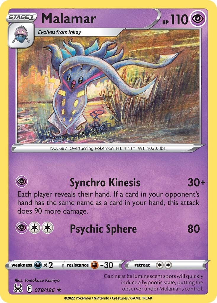 Malamar (078/196) [Sword & Shield: Lost Origin] - Pokémon - Card Brawlers | Quebec | Canada |