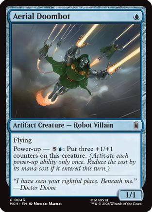 Aerial Doombot (MSH-043) - Marvel Super Heroes Foil - Card Brawlers