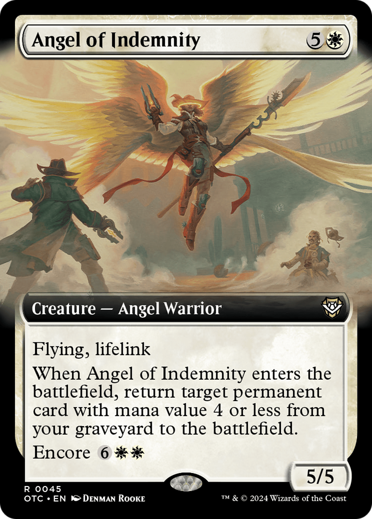 Angel of Indemnity (Extended Art) [Outlaws of Thunder Junction Commander] - Magic: The Gathering - Card Brawlers | Quebec | Canada |