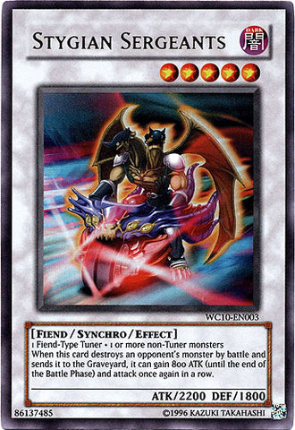 Stygian Sergeants [WC10-EN003] Ultra Rare - Yu-Gi-Oh! - Card Brawlers | Quebec | Canada |